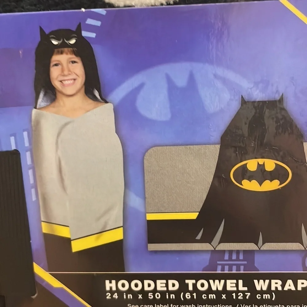 Batman hooded towel wrap